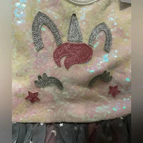 Pink Violet Toddler Girls Sleeveless Sequin Unicorn Dress. Size 2T NWT - Picture 2 of 4